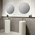 Lisbon Warm White Shine ceramic wall tile kitchen splashback room setting