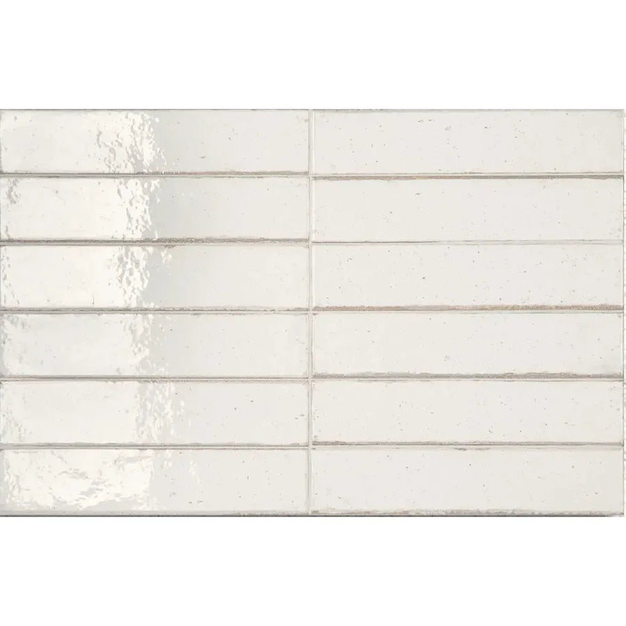 Lisbon Warm White Shine ceramic wall tiles 
