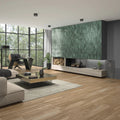 Lisbon Green Jade Shine jade green zellige-style brick tiles in an interior scheme