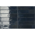 Lisbon Blue Cobalt Shine single gloss ceramic tile face detail