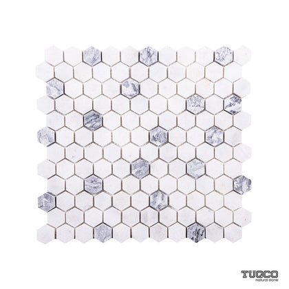 Carrara White - Platinum Grey Honed