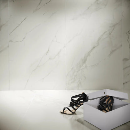 Calacatta Marble White Matt 59.8 x 119.8cm Porcelain Tile – thumbnail 2