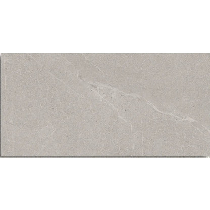 Athens Light Grey Mat 29.8 x 59.8cm glazed ceramic stone effect tile face