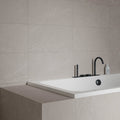 Athens Light Grey Mat 29.8 x 59.8cm glazed ceramic stone effect tile room setting