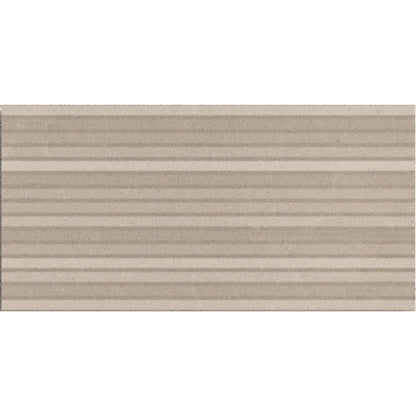 Athens Beige Struktura Décor 29.8 x 59.8cm glazed ceramic stone effect textured tile face