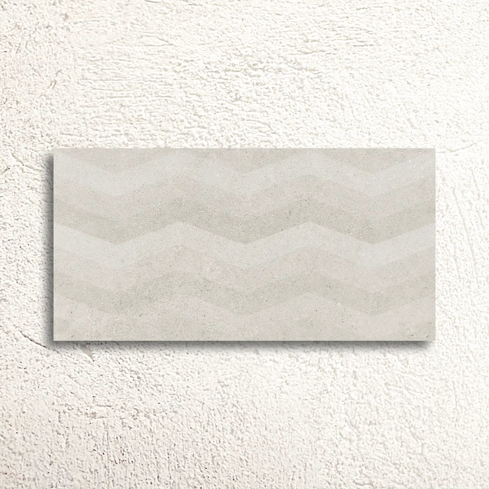 Moonstone White Struktura Decor 29.8 x 59.8cm ceramic matt textured tile face