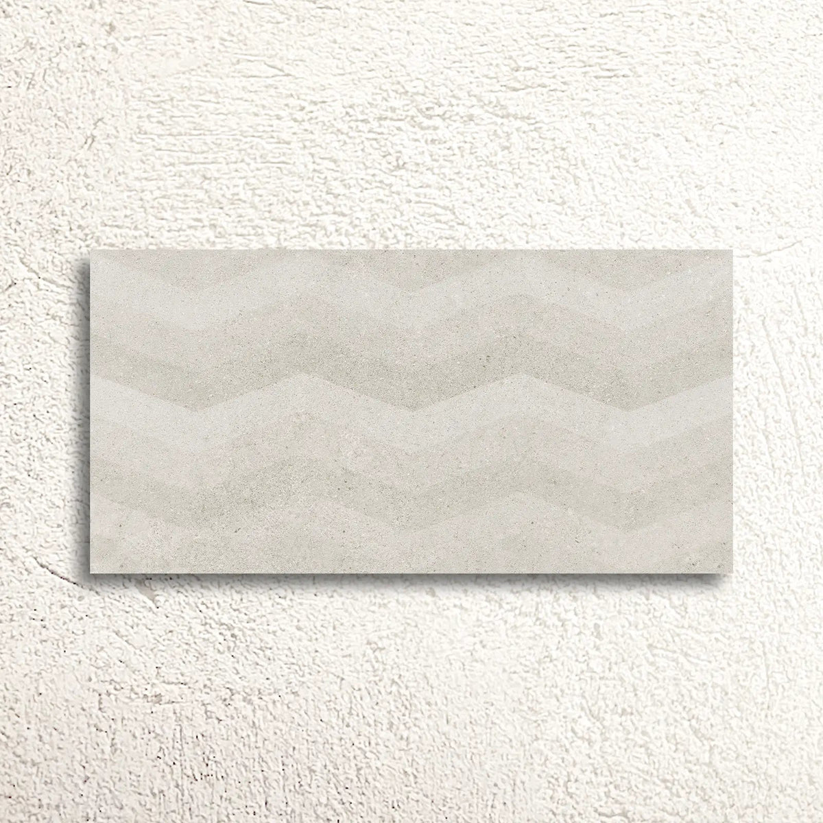 Moonstone White Struktura Decor 29.8 x 59.8cm ceramic matt textured tile face