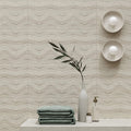 Moonstone Crema Struktura Decor 29.8 x 59.8cm ceramic textured tile room setting
