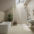 Moonstone Crema Mat 29.8 x 59.8cm ceramic matt stone effect tile room setting