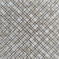 Belgravia Beige polished marble flower mosaic sheet showing the repeating petal motif