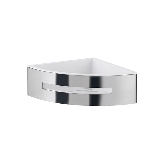 Poseidon Corner Basket in Chrome/White - Origins Living