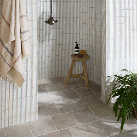 Abbey Porcelain Square Dove Wall & Floor Tile 25x25cm