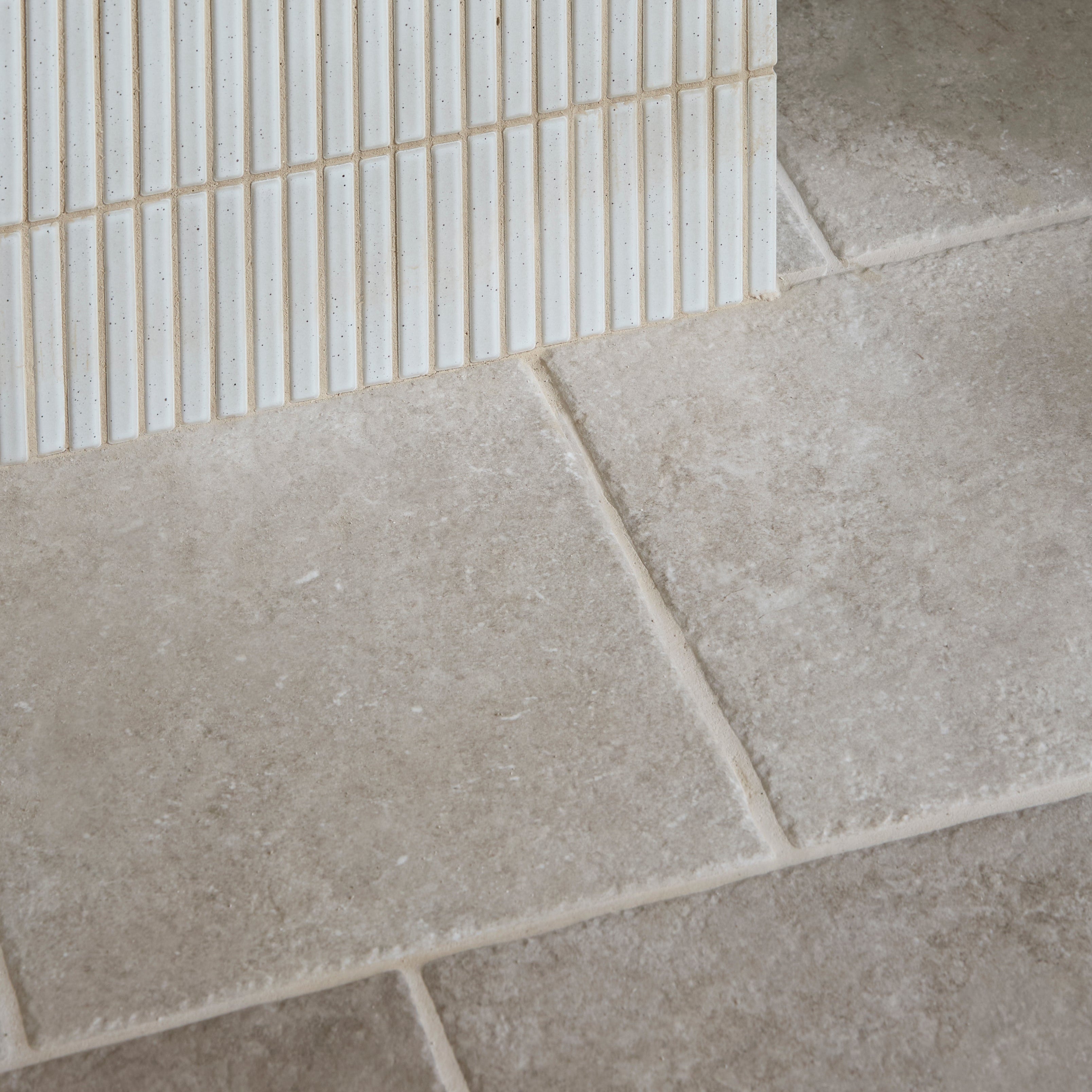 Abbey Porcelain Square Dove Wall & Floor Tile 25x25cm