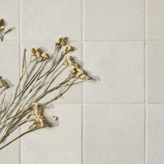 Abbey Porcelain Square Ivory Wall & Floor Tile 25x25cm