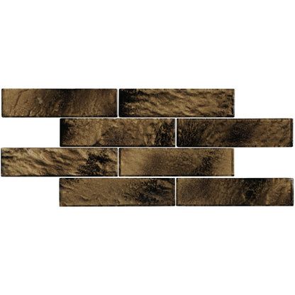 Arabia Brickbond Glass Mosaic Wall Tile