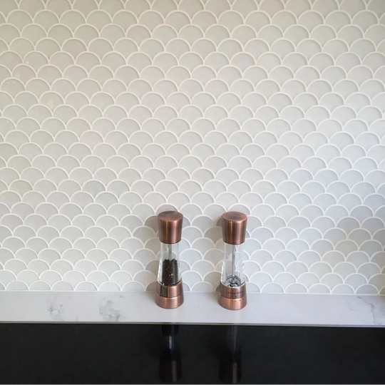 Nordic Glass Tromso Snow Mosaic Wall Tile