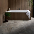Ascoli Porcelain Grigio 40 x 40cm, a grey stone-effect porcelain floor tile