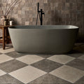 Ascoli Porcelain Grigio 40 x 40cm grey porcelain tile with a matte natural-stone finish