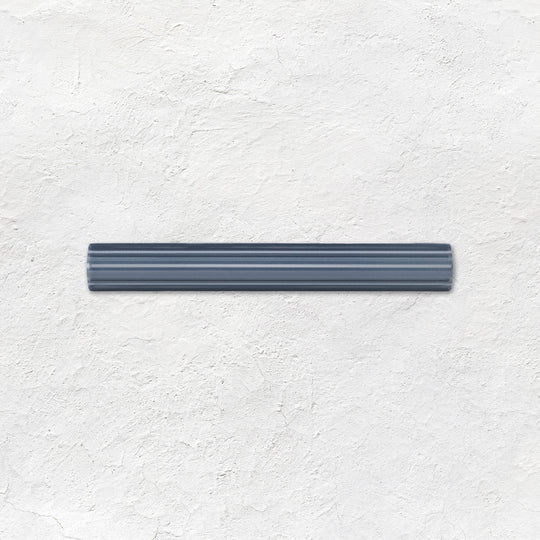 Ascot Blue Astragal Moulding Ceramic Wall Tile 152x21mm