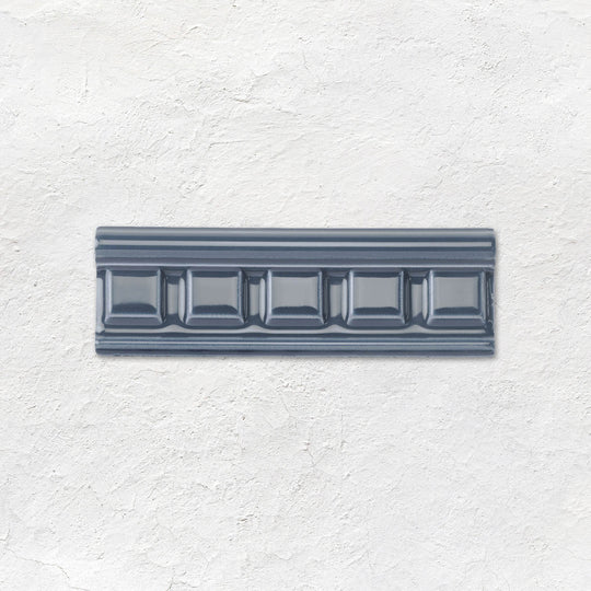 Ascot Blue Dentil Moulding Ceramic Wall Tile 152x50mm