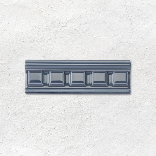 Ascot Blue Dentil Moulding Ceramic Wall Tile 152x50mm