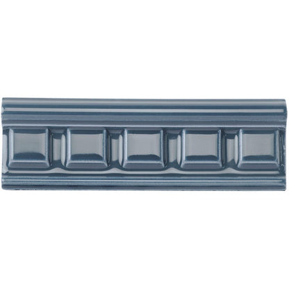 Ascot Blue Dentil Moulding Ceramic Wall Tile 152x50mm
