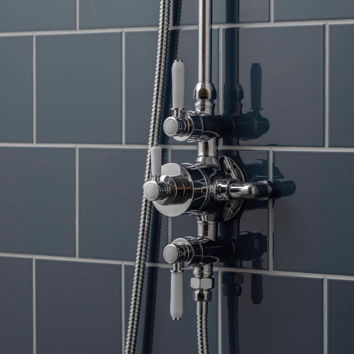 Ascot Blue Field Tile 152x152mm - Ceramic - Gloss