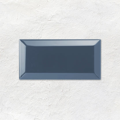 Ascot Blue Metro Bevelled Tile 150x75mm