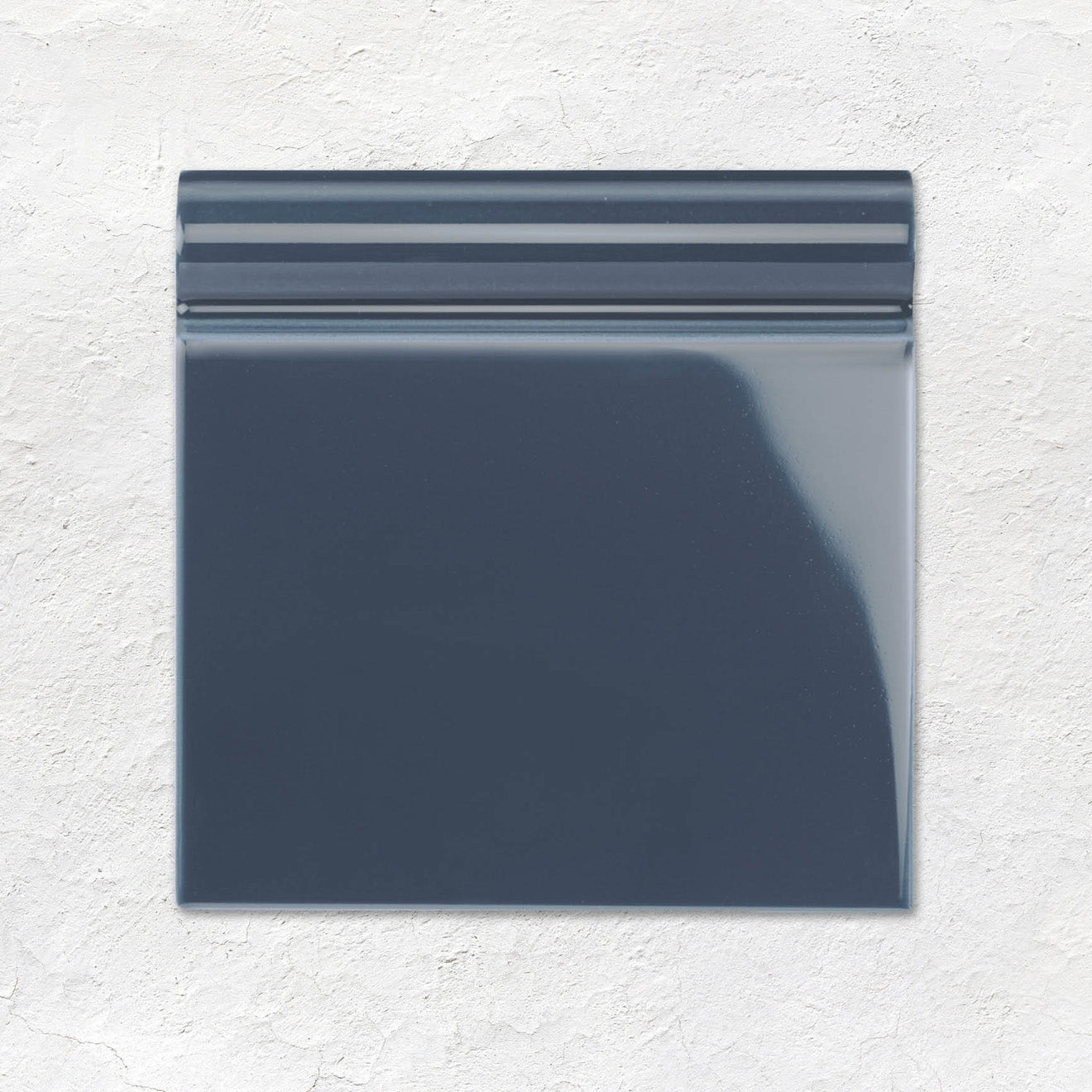 Ascot Blue Skirting Tile 152x152mm - Ceramic - Gloss