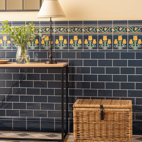 Ascot Blue Skirting Tile 152x152mm - alternate view