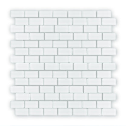 Aurora Mini Brick White Mosaic - Hyperion Tiles