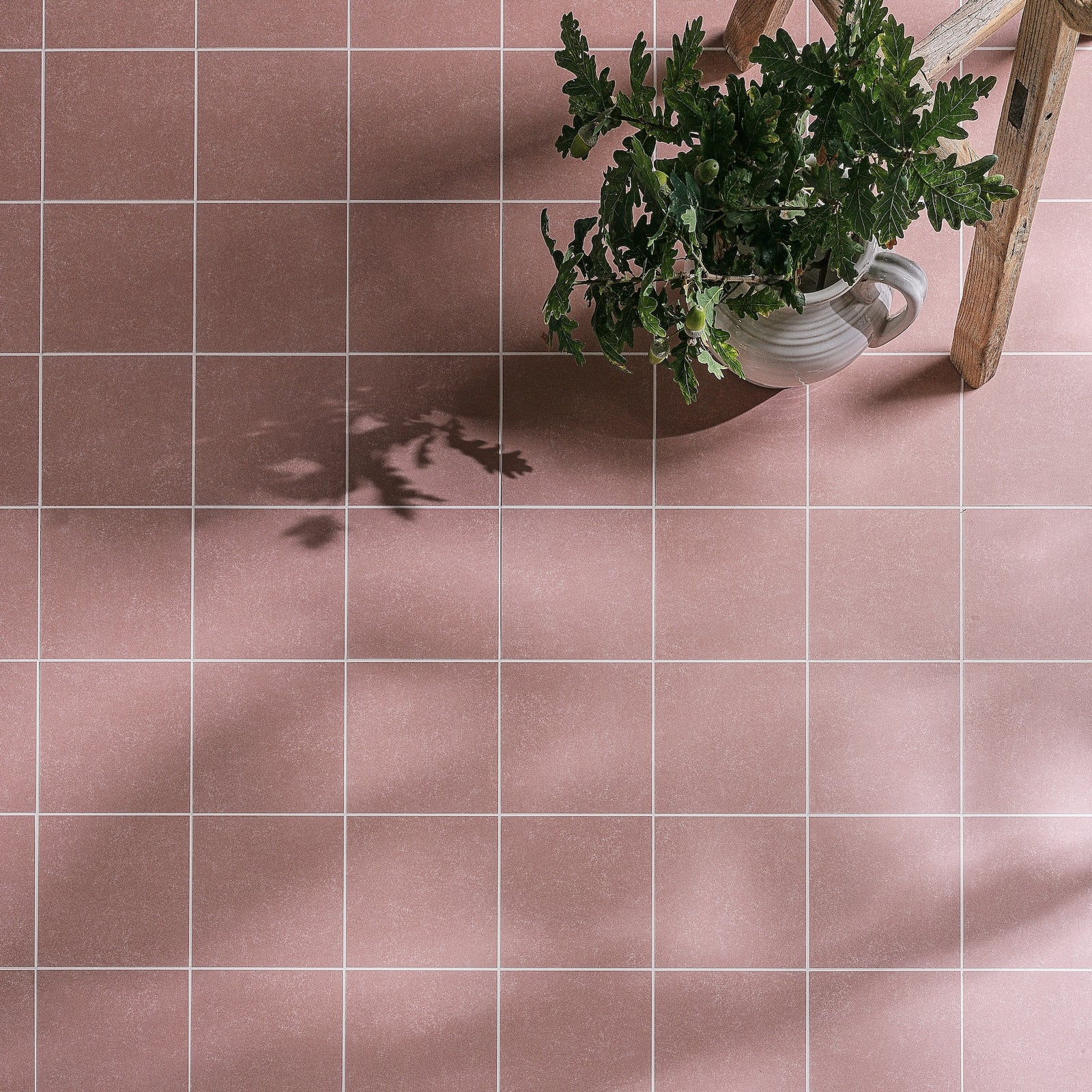 Aventuras Rose Field Porcelain Wall & Floor Tile 15x15cm in a bathroom setting
