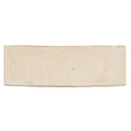 Cream-colored rectangular ceramic Medina cloudy white handmade Moroccan zellige tile with matte finish and natural imperfections