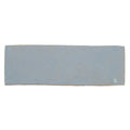 Medina Cornflower Blue rectangle handmade Moroccan zellige tile in matte light gray ceramic with subtle surface imperfections