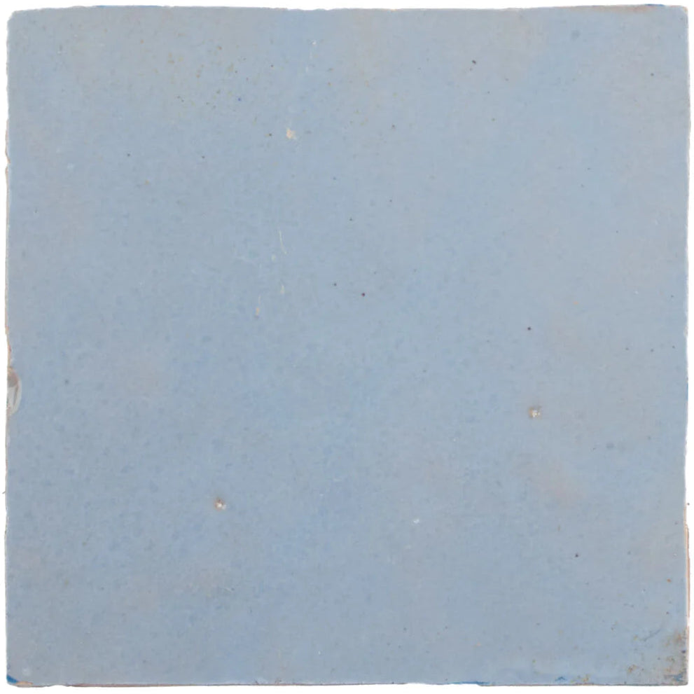 Medina Cornflower Blue Square Handmade Moroccan Zellige Tile