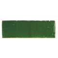 Medina moss green rectangle handmade moroccan zellige tile with deep green ceramic textured surface and worn edges
