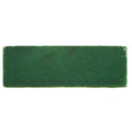 Medina moss green rectangle handmade moroccan zellige tile deep green ceramic with textured surface and subtle edge imperfections