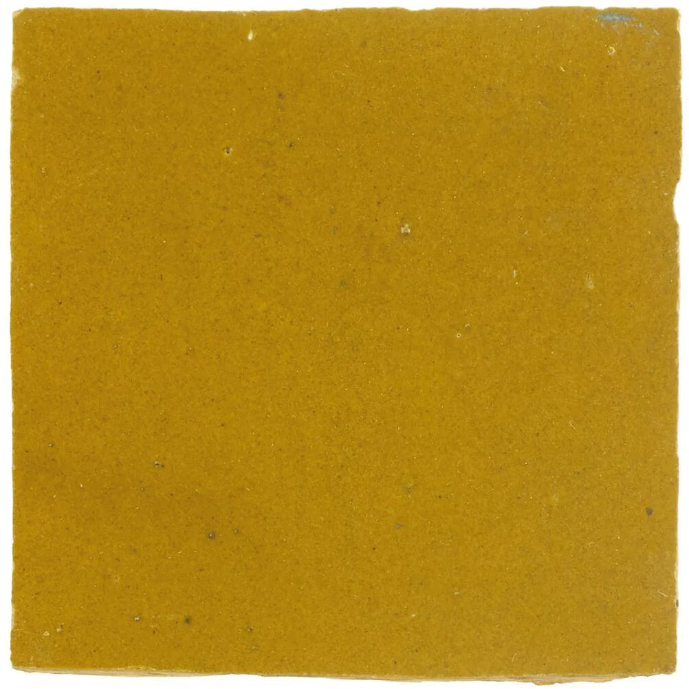 Medina Ochre Square Handmade Moroccan Zellige Tile
