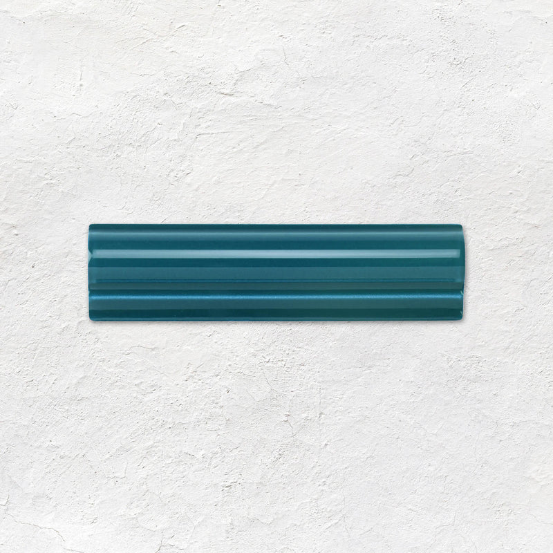 Baroque Blue Albert Moulding Ceramic Wall Tile 152x40mm