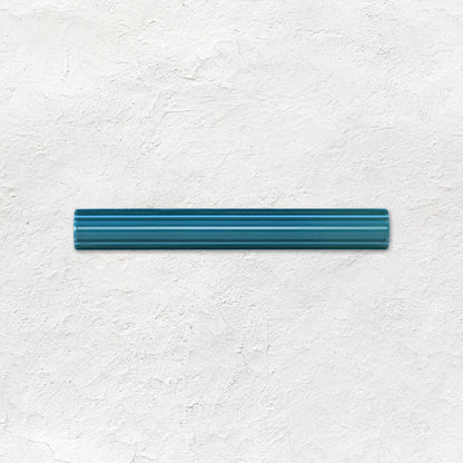 Baroque Blue Astragal Moulding Ceramic Wall Tile 152x21mm