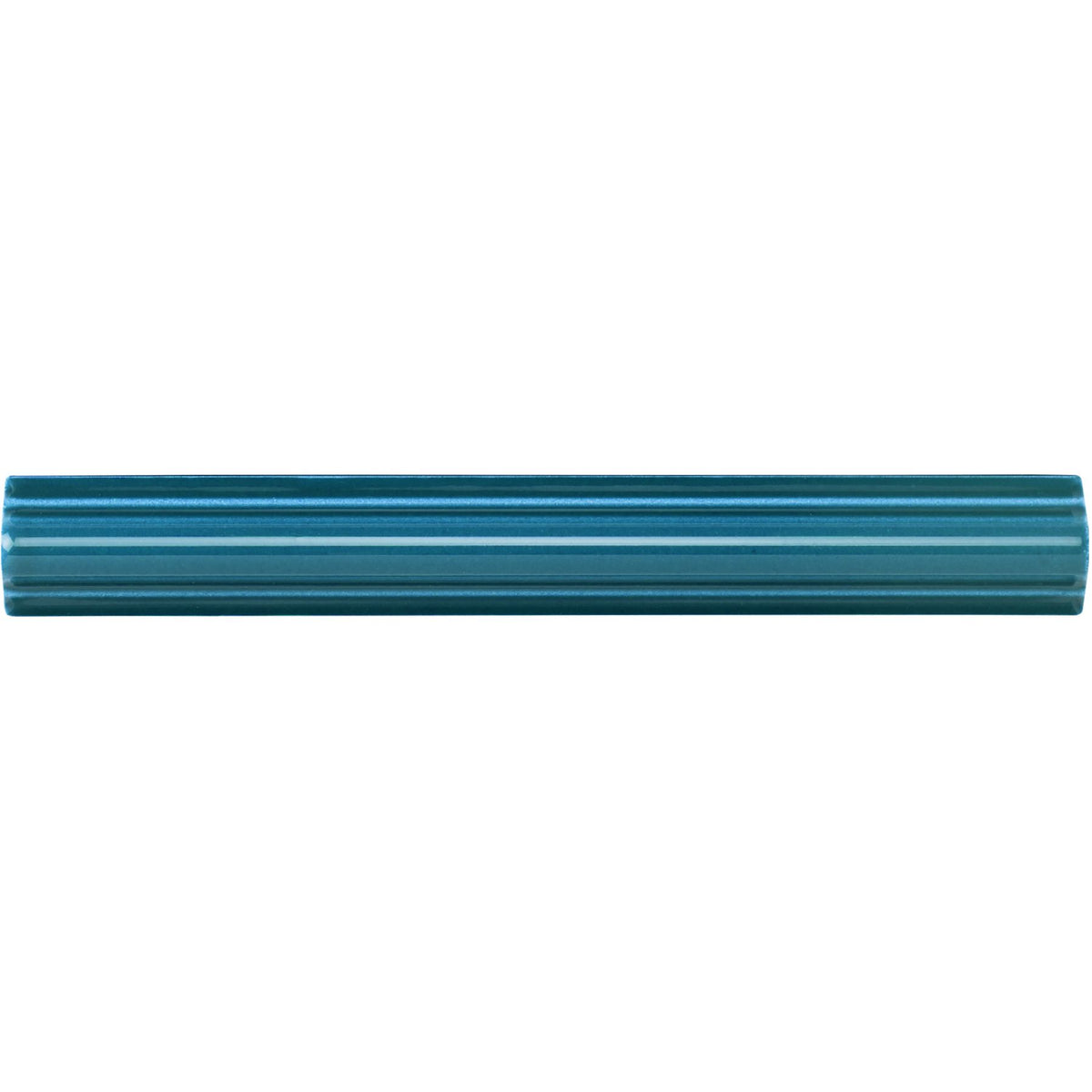 Baroque Blue Astragal Moulding Ceramic Wall Tile 152x21mm - Gloss
