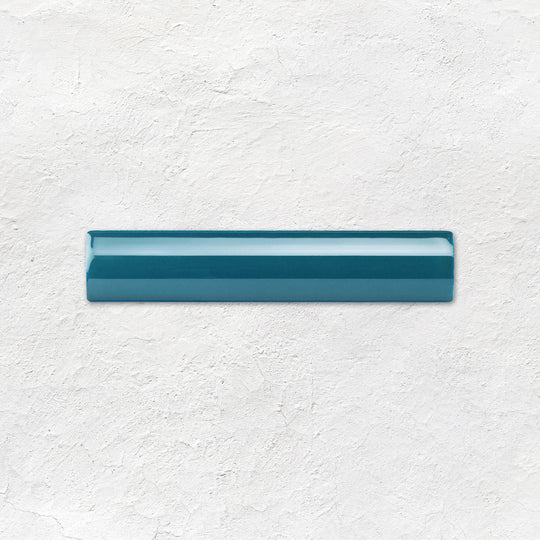 Baroque Blue External Corner Trim Ceramic Wall Tile 152x30mm