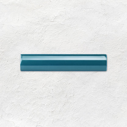 Baroque Blue External Corner Trim Ceramic Wall Tile 152x30mm