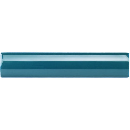 Baroque Blue External Corner Trim Ceramic Wall Tile 152x30mm