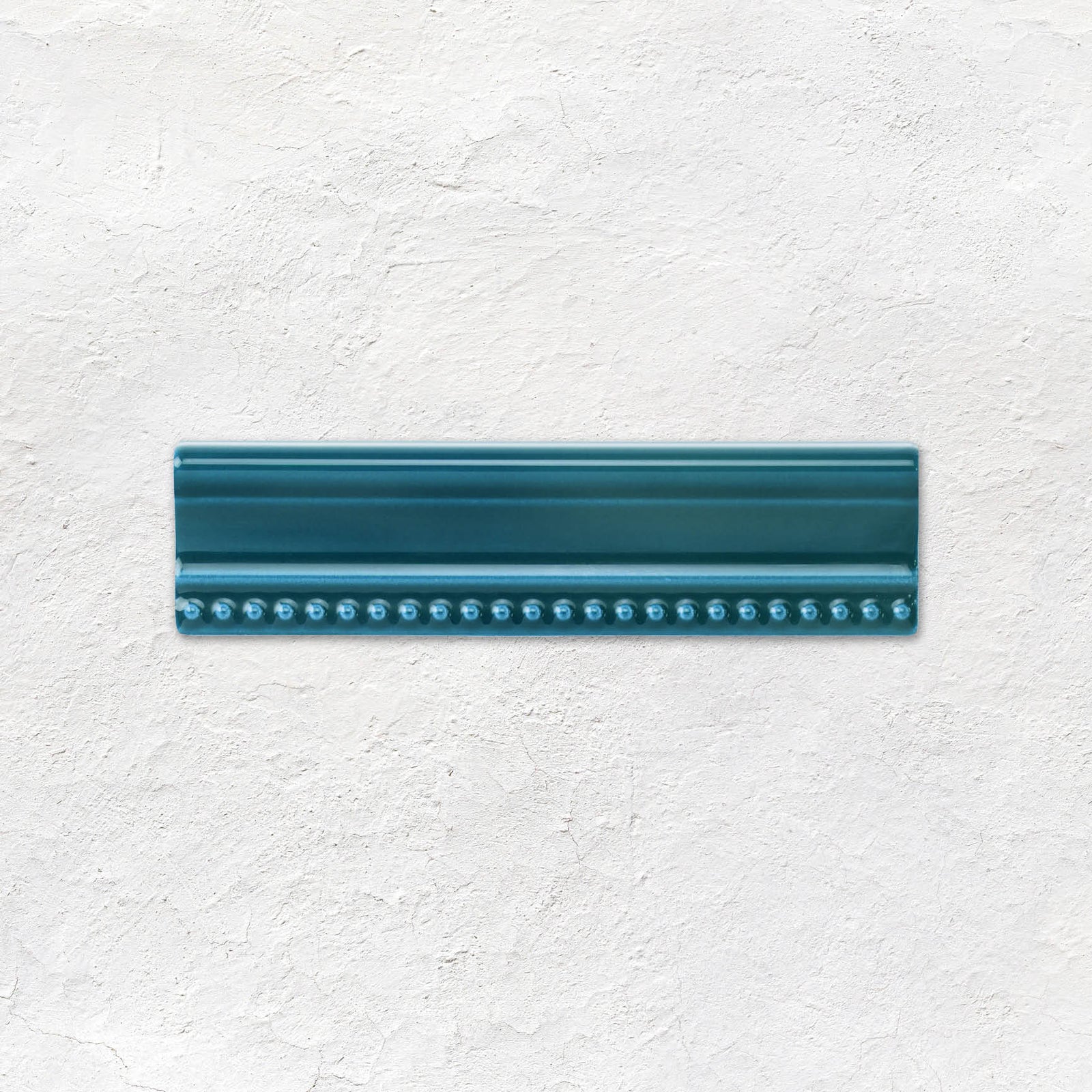Baroque Blue Hogarth Moulding Ceramic Wall Tile 152x38mm