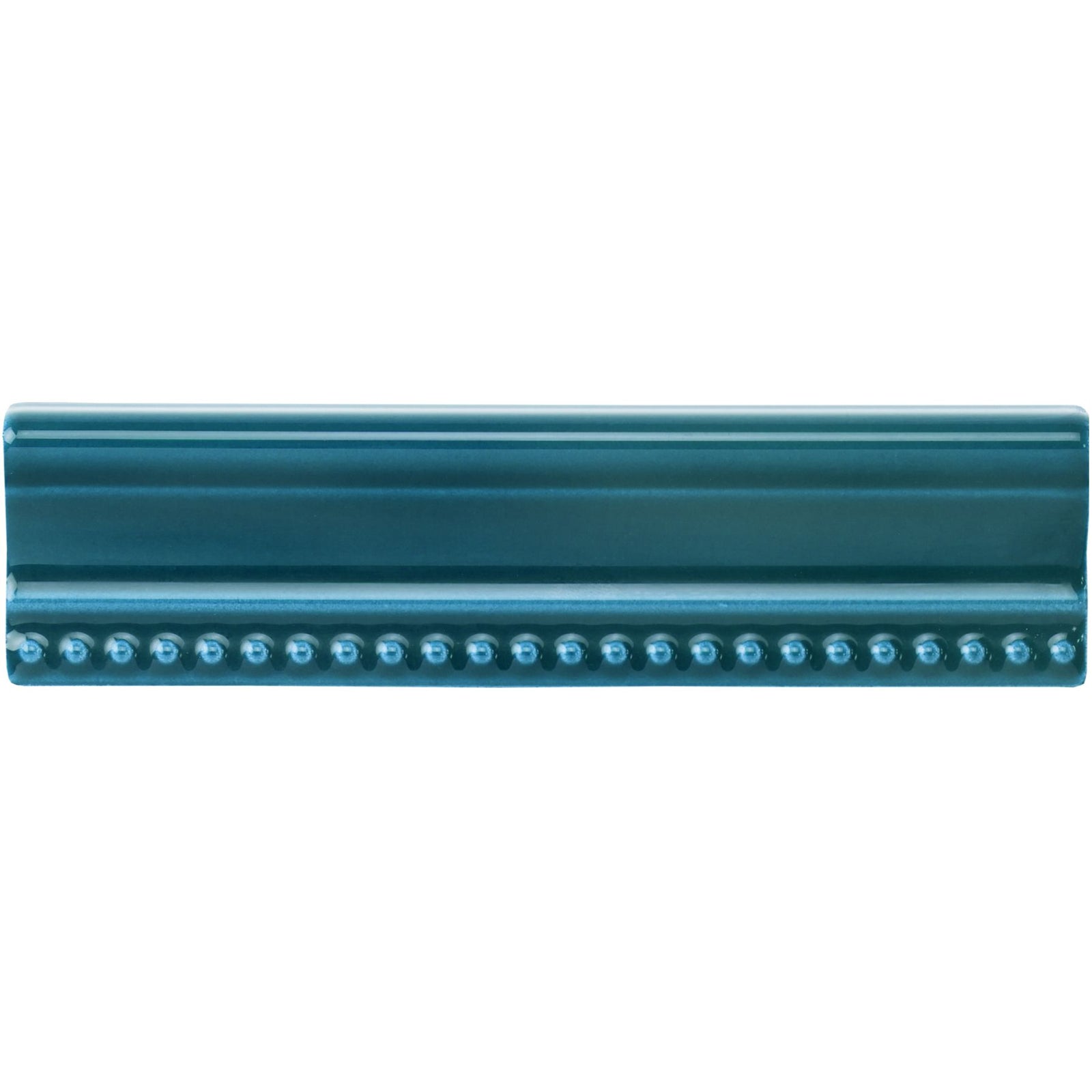 Baroque Blue Hogarth Moulding Ceramic Wall Tile 152x38mm