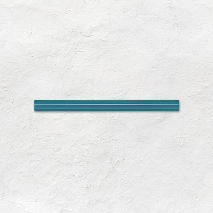 Baroque Blue Omega Moulding Ceramic Wall Tile 152x12mm