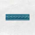 Baroque Blue Rope Moulding Ceramic Wall Tile 152x40mm