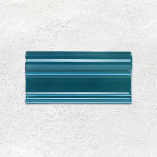 Baroque Blue Victoria Moulding Ceramic Wall Tile 152x75mm