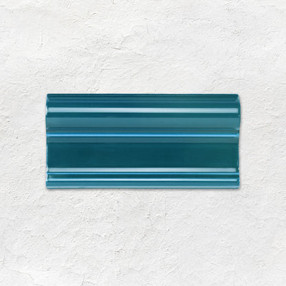 Baroque Blue Victoria Moulding Ceramic Wall Tile 152x75mm